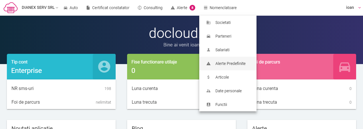 Alerte-predefinite nomenclatoare alerte