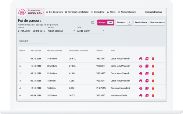 roadmap2 formular intocmire foae de parcurs